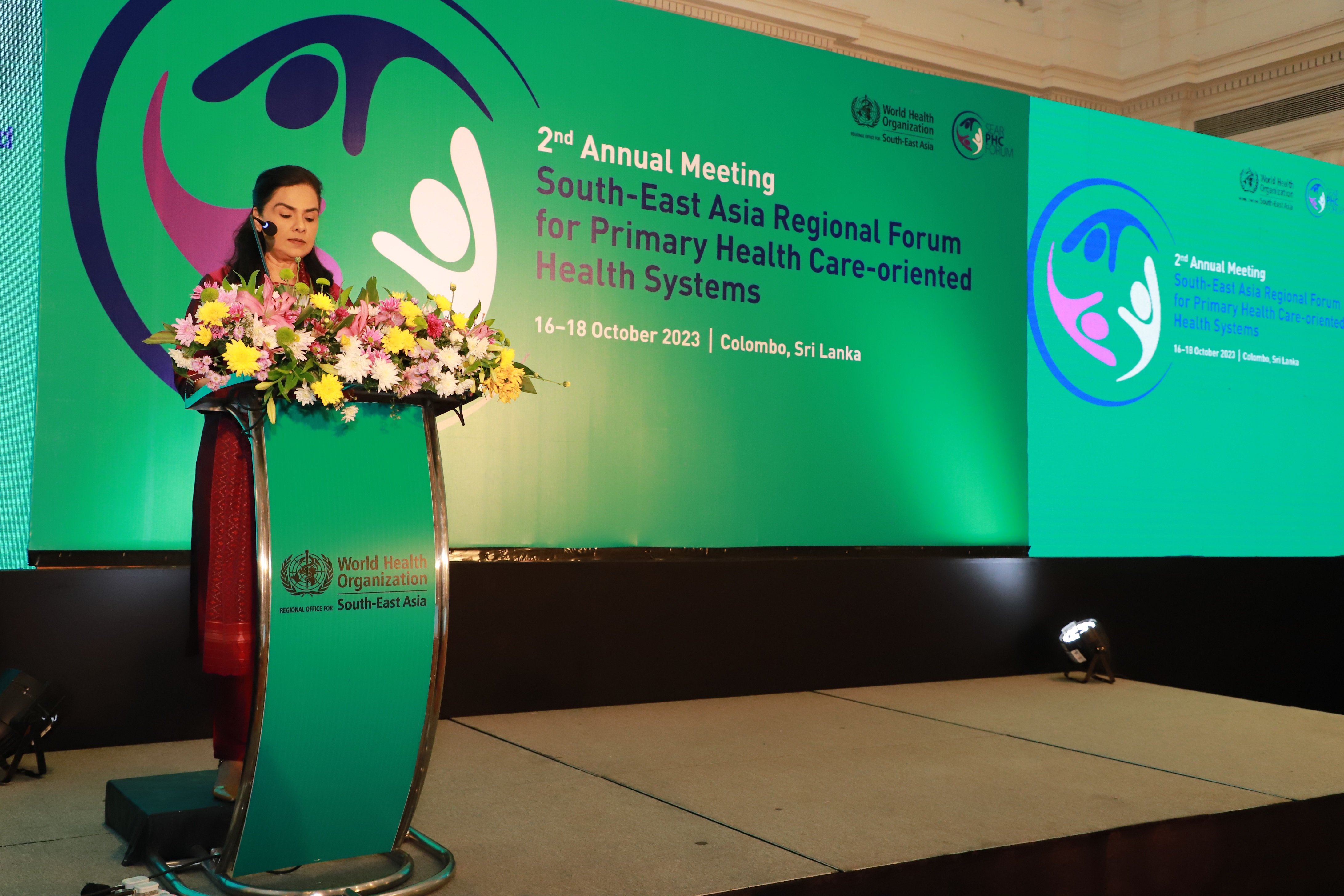 Sri Lanka hosts the Second Annual Meeting of the South-East Asia Regional Forum for Primary Health Care-oriented Health Systems
